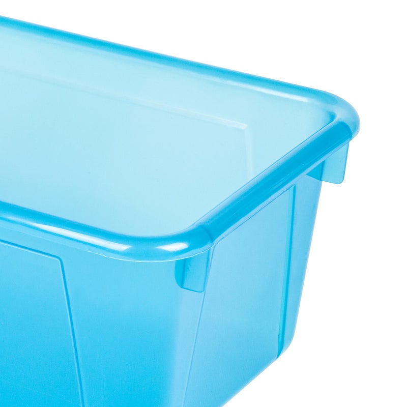 Storex Small Cubby Bin, 12.2 x 7.8 x 5.1 Inches, Candy Teal, 5-Pack (62480U05C) - Image 4